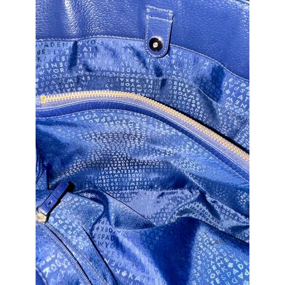 Kate Spade Tote Large Navy Blue Vintage Grand Street Gabriel Quiet Luxury - Picture 16 of 16